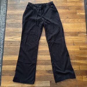 Greys Anatomy Black Classic 5 Pocket Drawstring Scrub Pants (Size XXS)